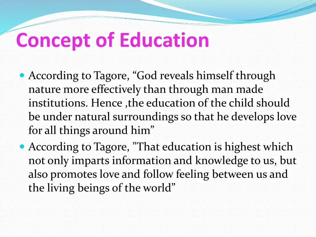 concept of education