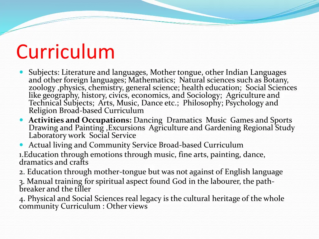 curriculum