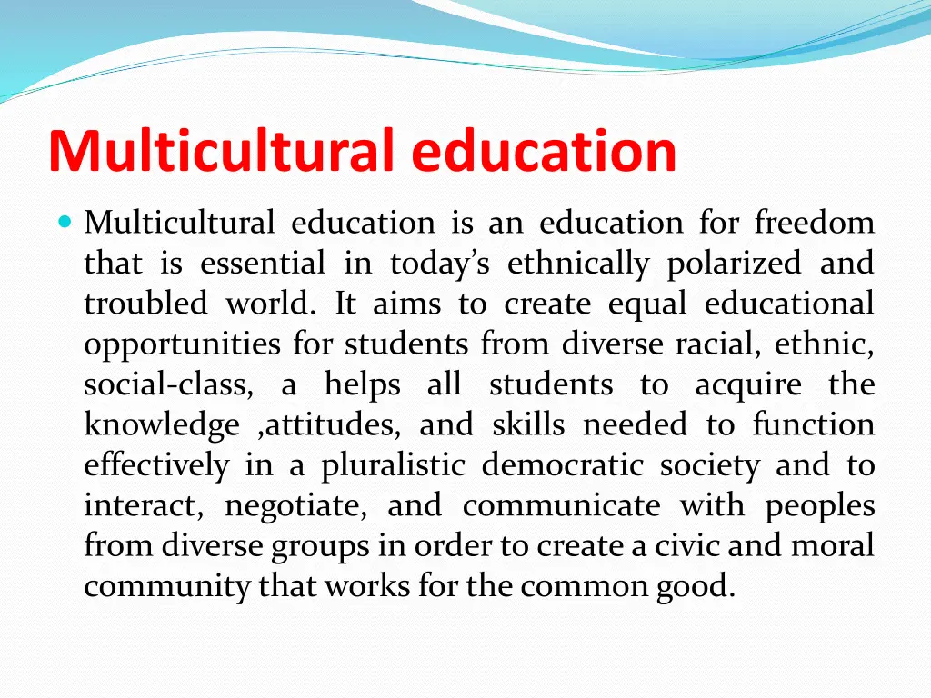 multicultural education