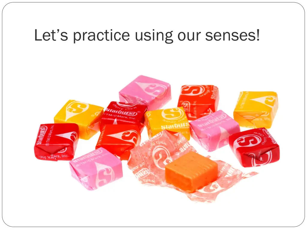 let s practice using our senses