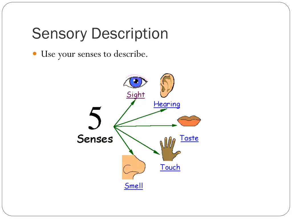 sensory description