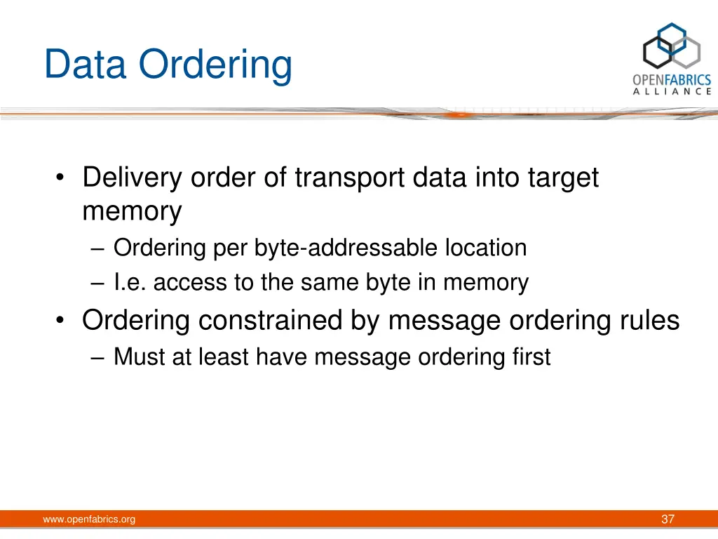 data ordering