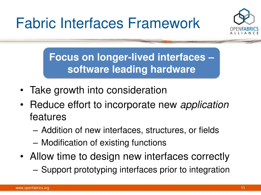 fabric interfaces framework