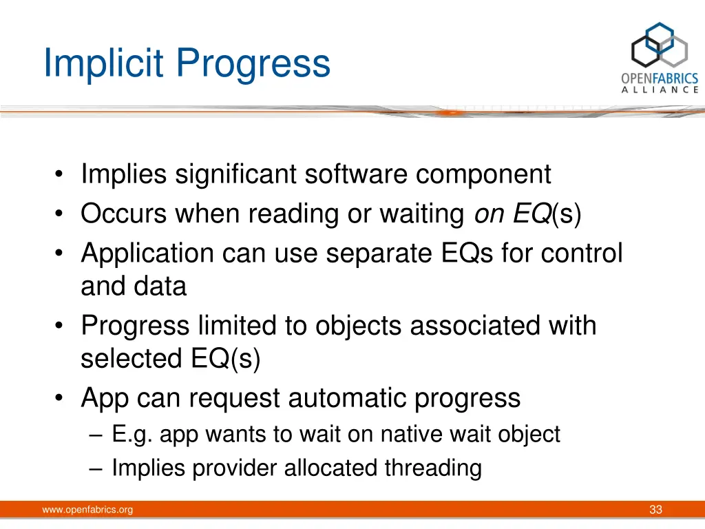 implicit progress