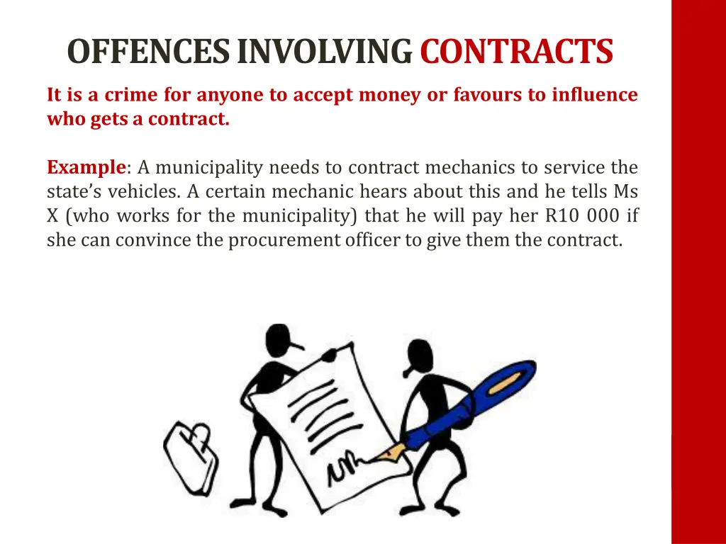 offences involving contracts