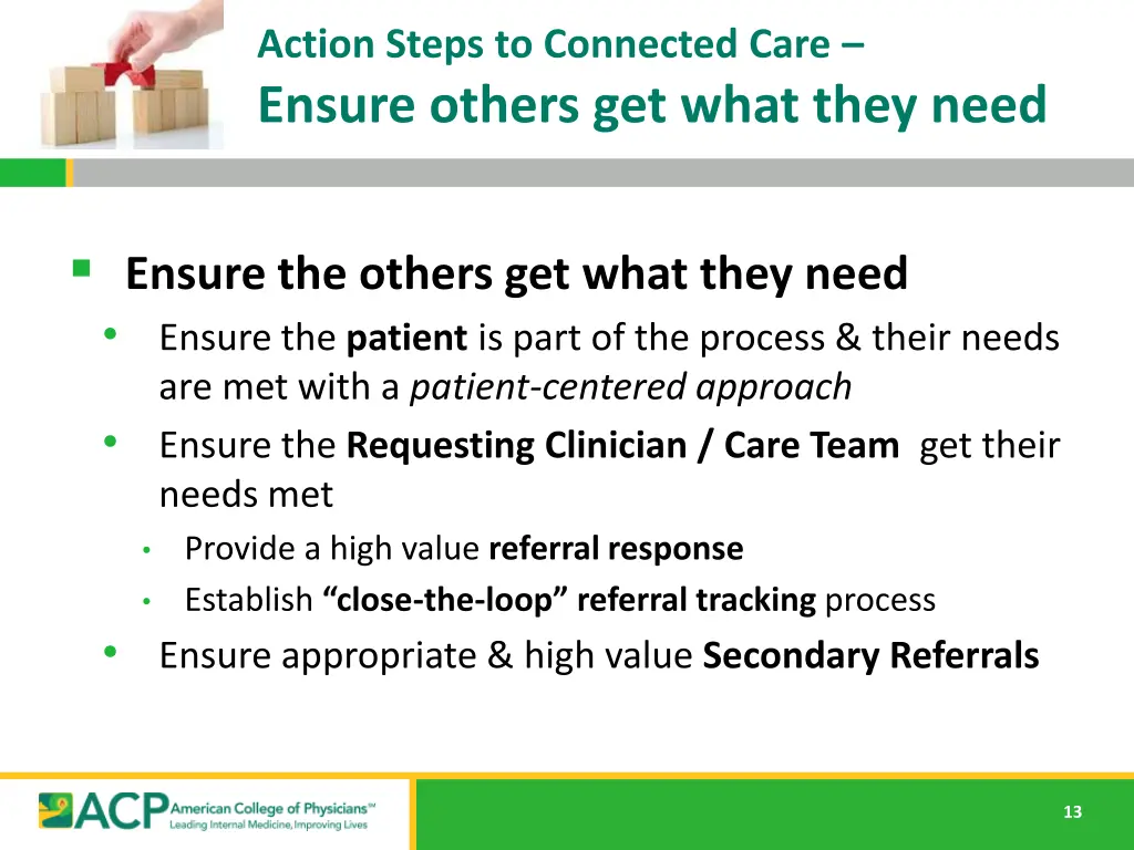 action steps to connected care ensure others