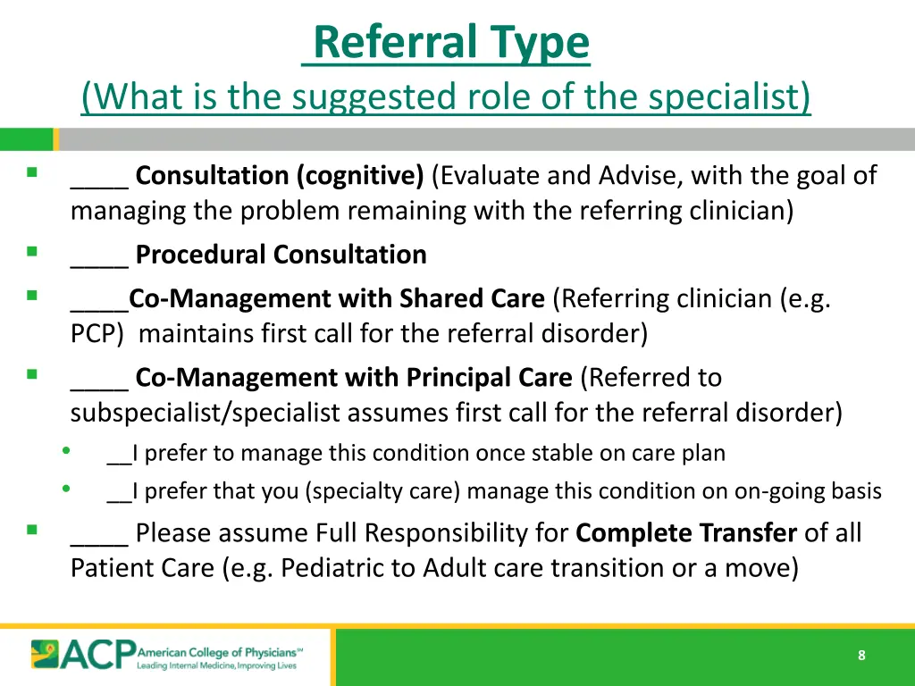 referral type