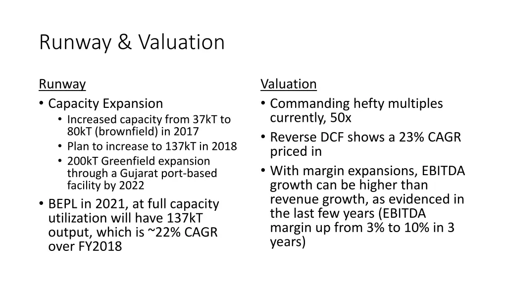 runway valuation