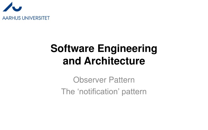 software engineering and architecture