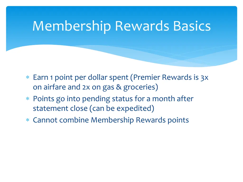 membership rewards basics