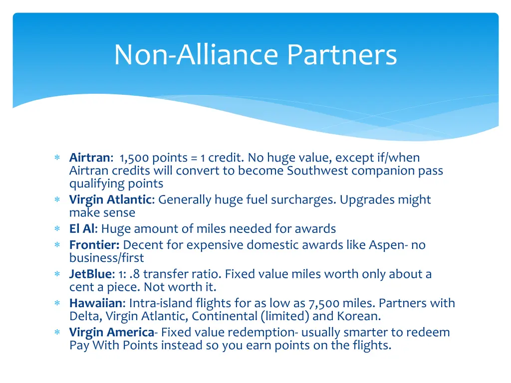 non alliance partners