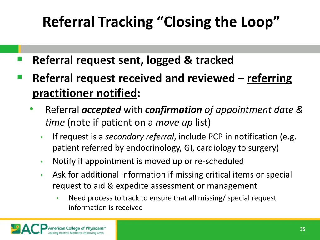 referral tracking closing the loop