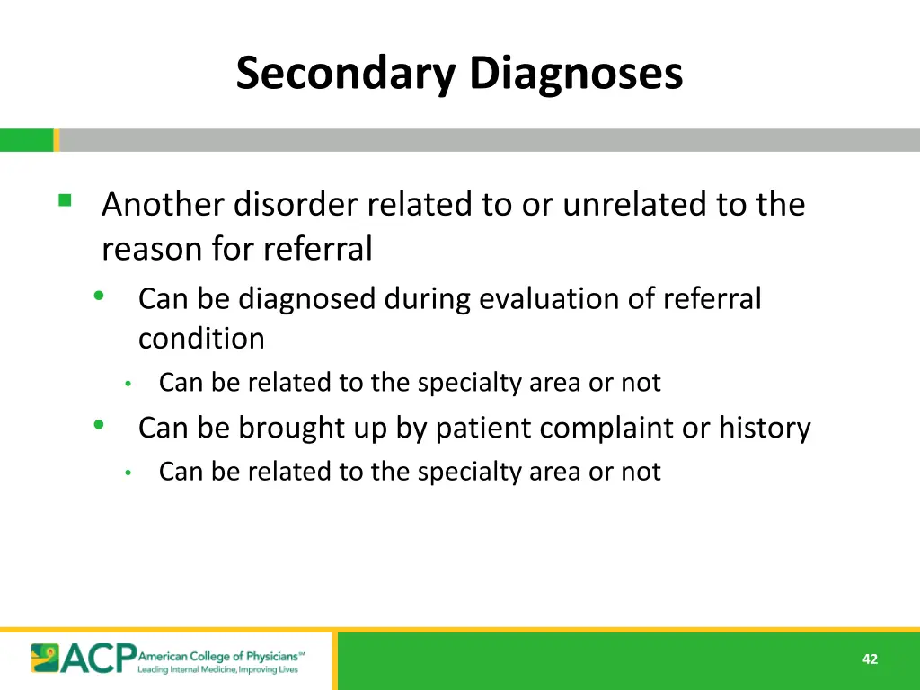 secondary diagnoses