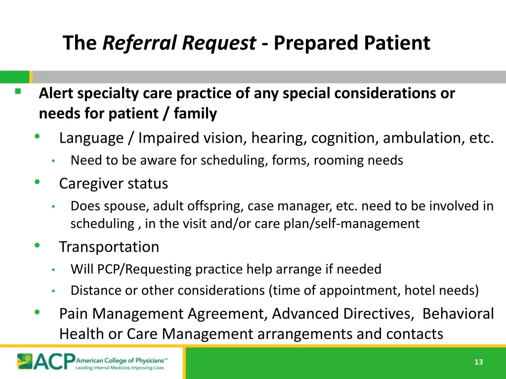 the referral request prepared patient 2