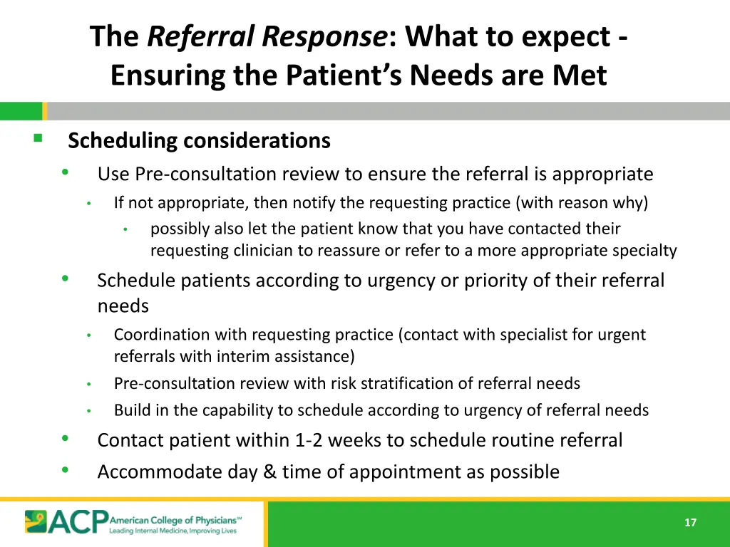 the referral response what to expect ensuring