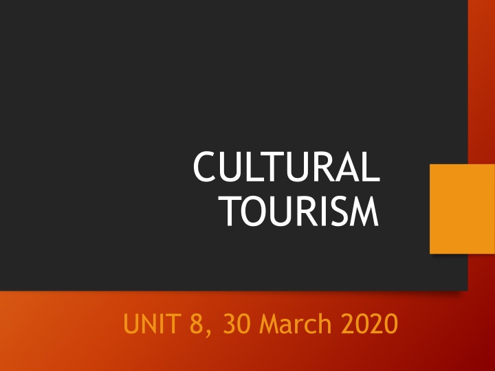 cultural tourism