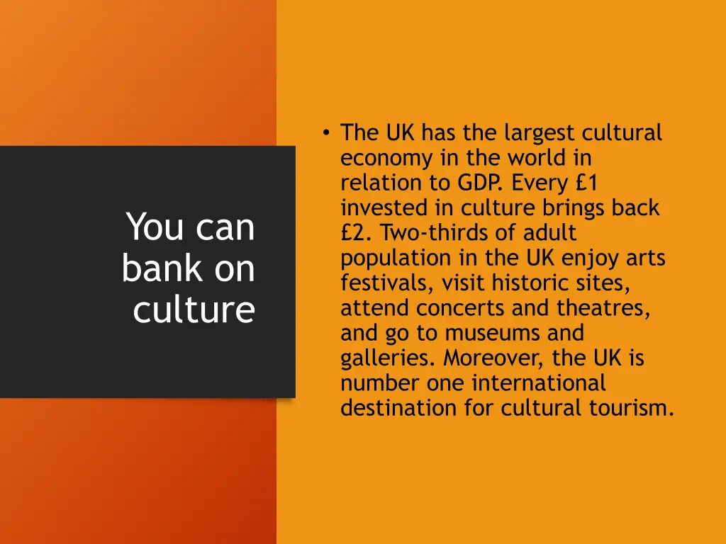 the uk has the largest cultural economy