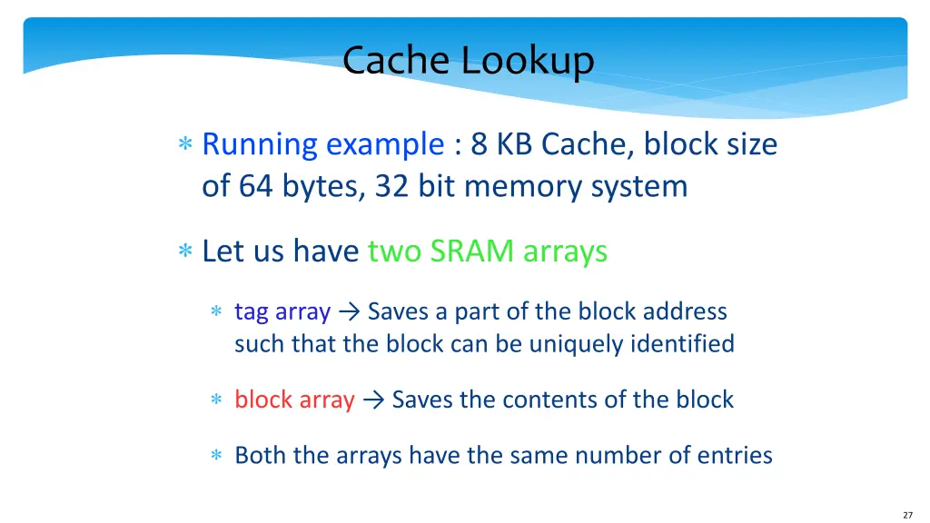 cache lookup