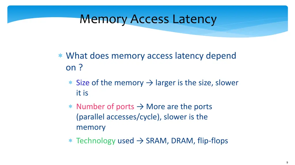 memory access latency