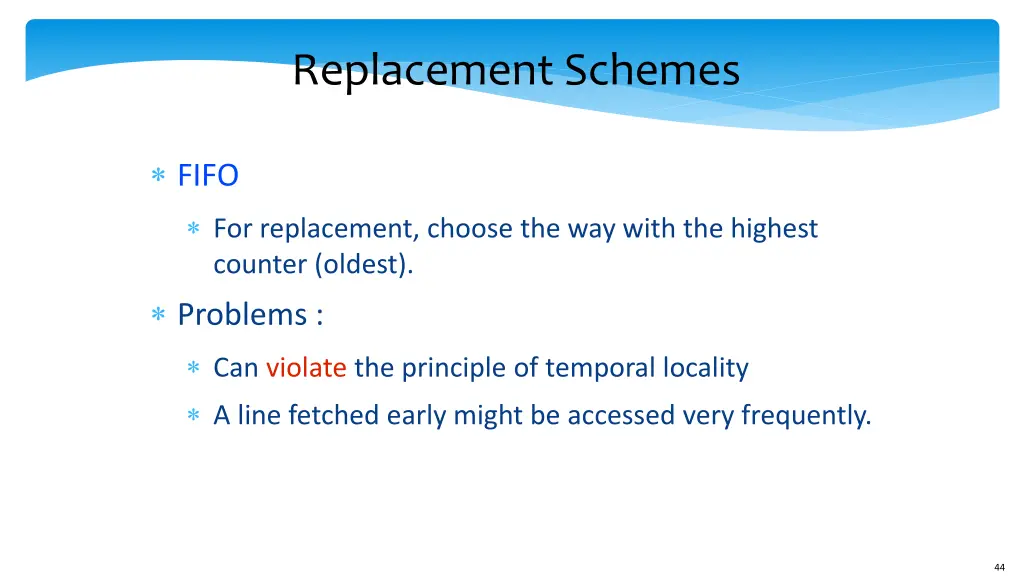 replacement schemes