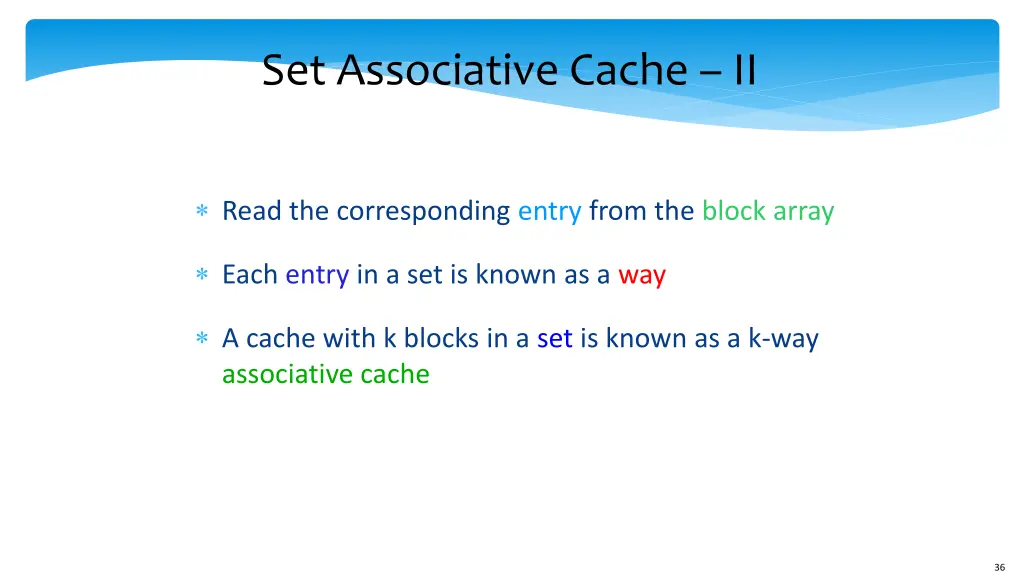 set associative cache ii