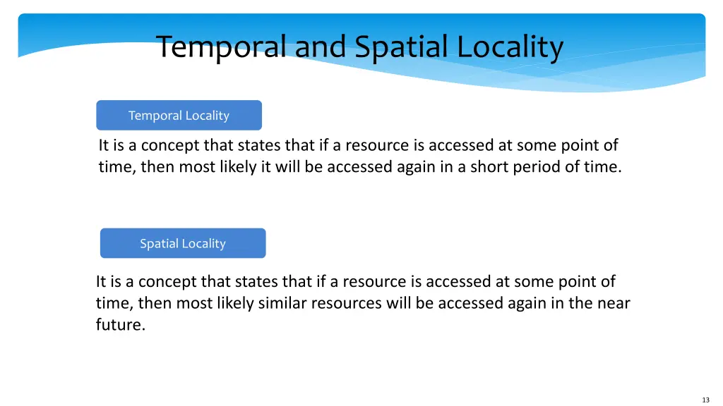 temporal and spatial locality