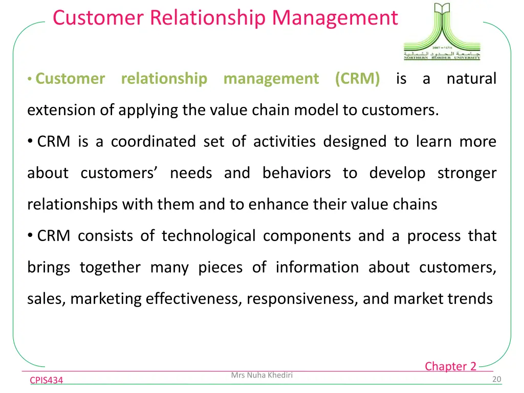 customer relationship management