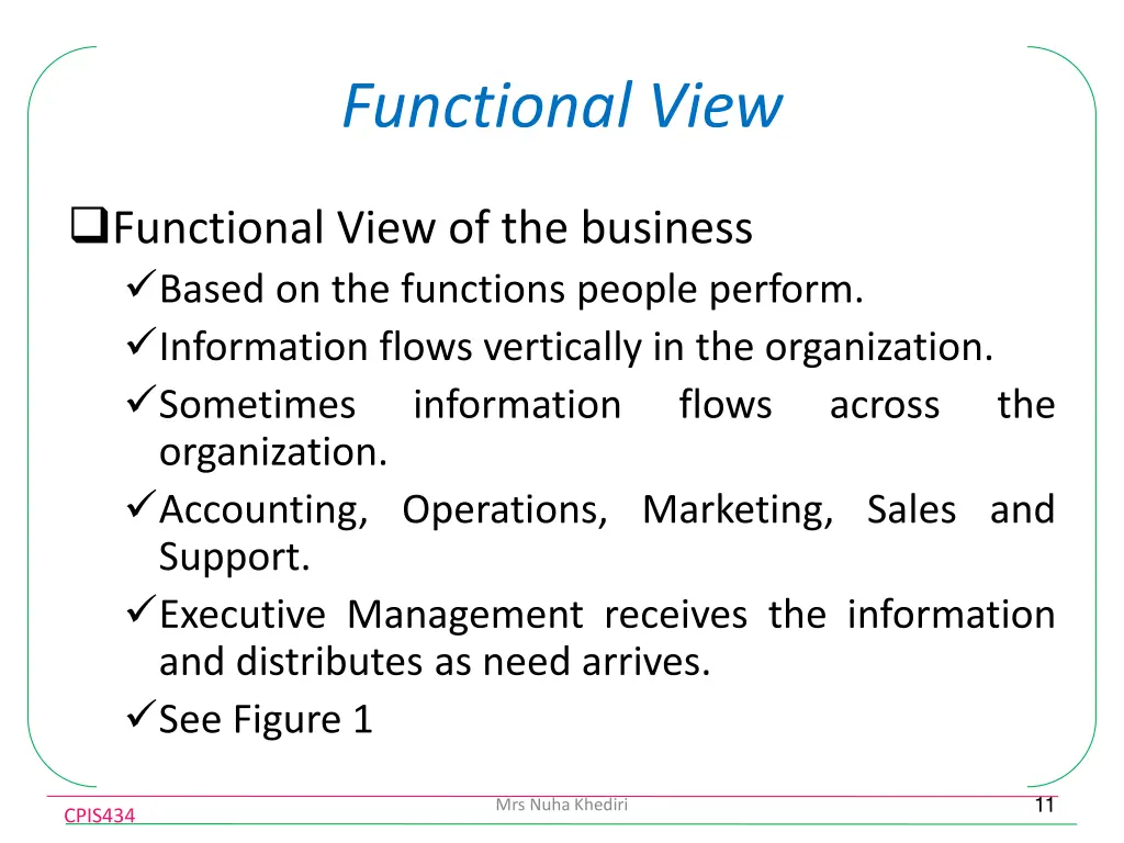 functional view