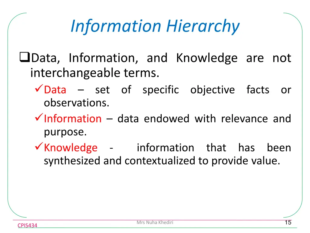 information hierarchy