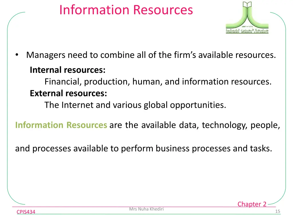 information resources 1