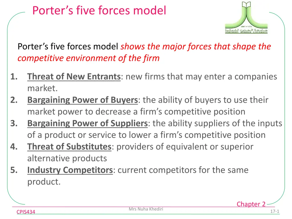 porter s five forces model