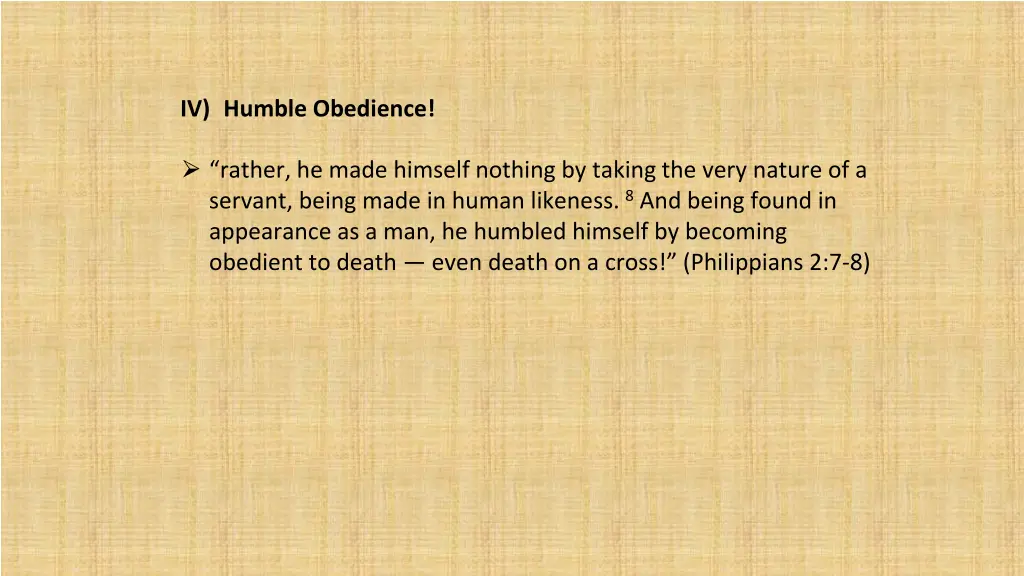 iv humble obedience