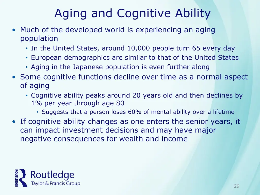 aging and cognitive ability