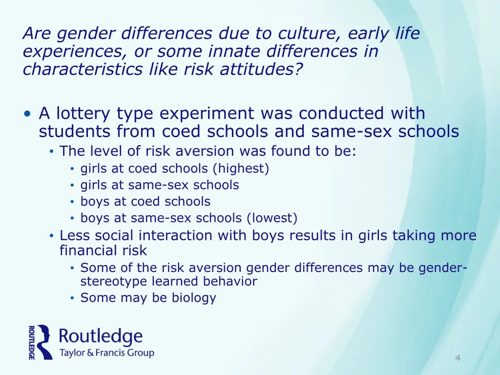 are gender differences due to culture early life