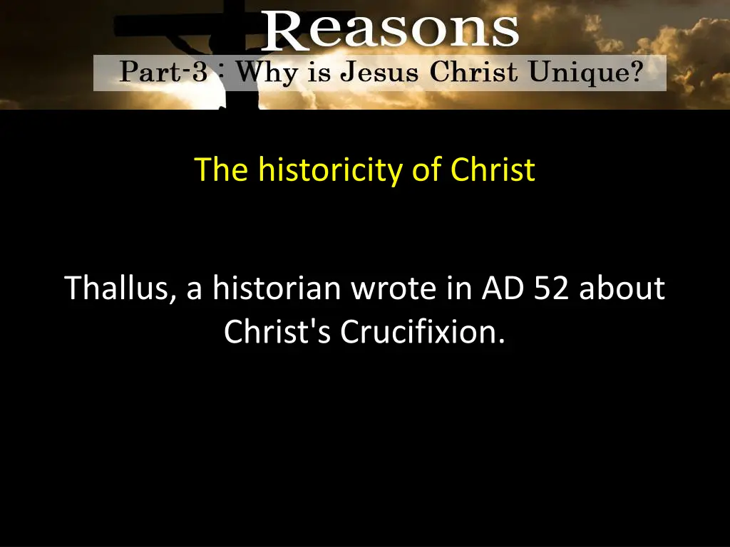 the historicity of christ 1