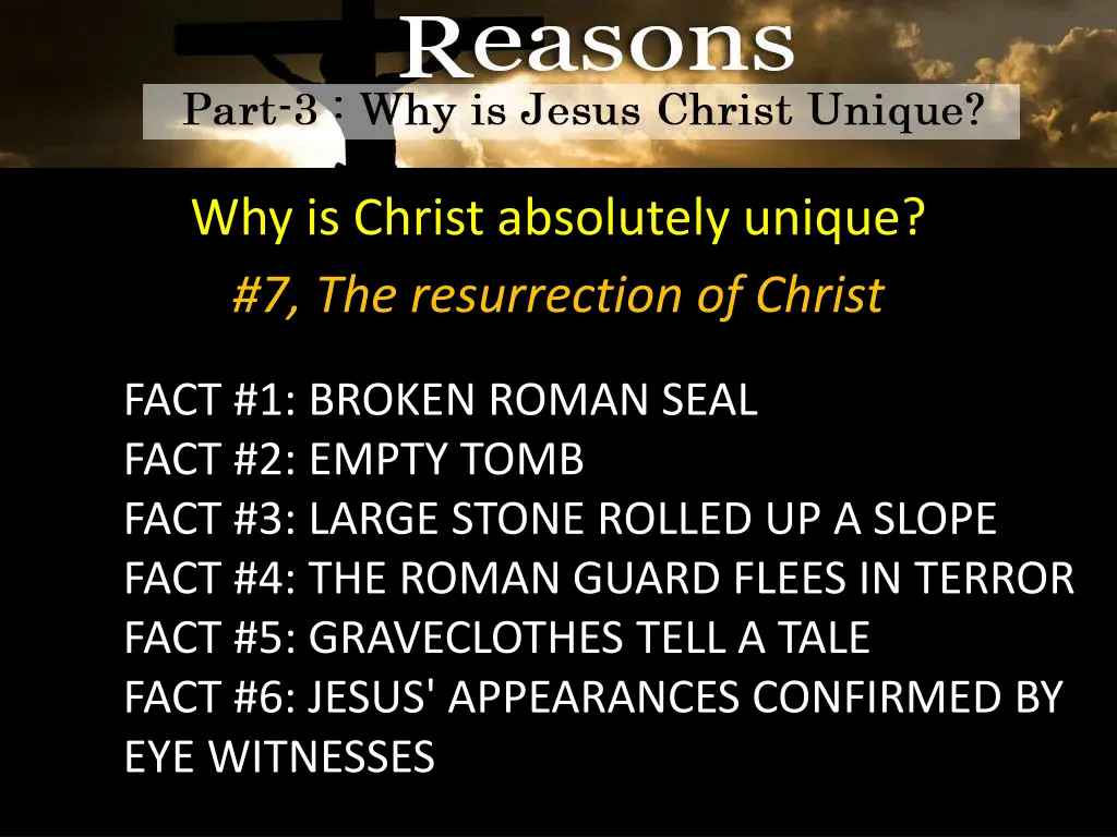 why is christ absolutely unique 12