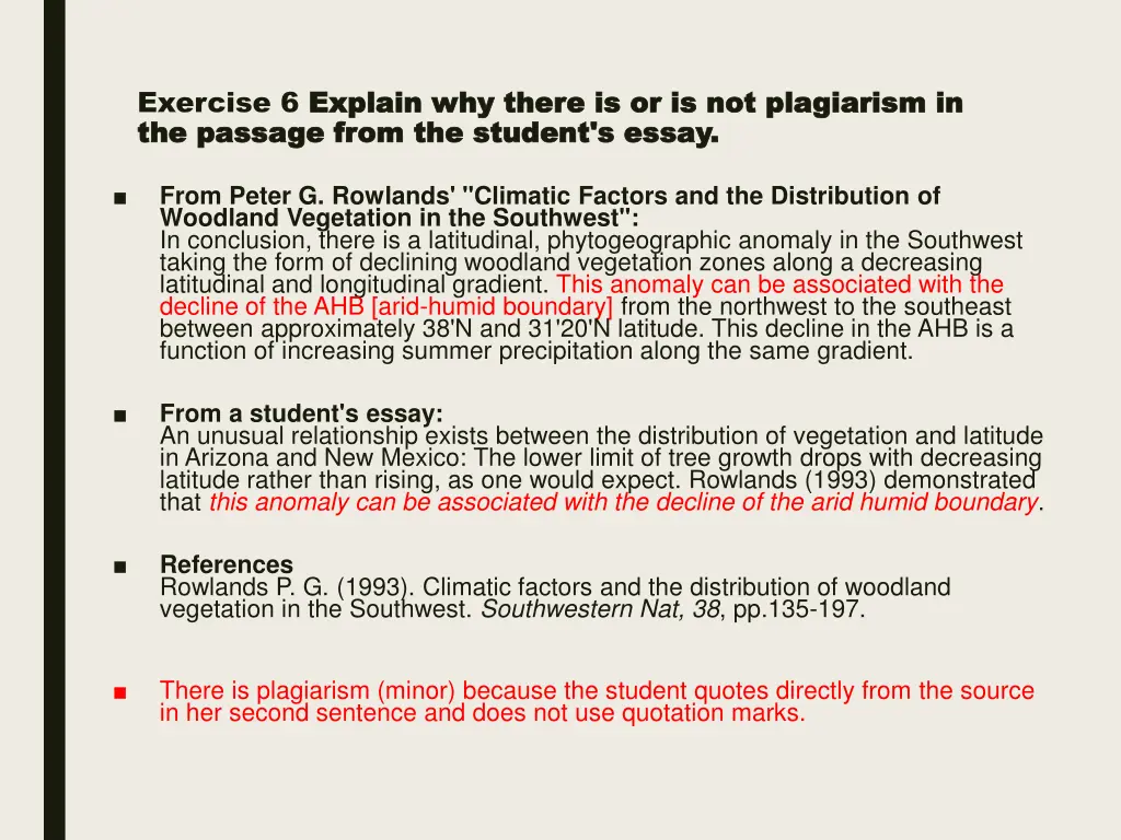 exercise 6 explain why there 1