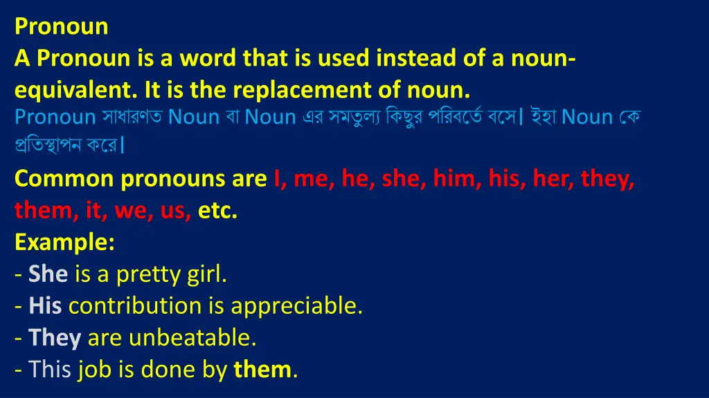 pronoun a pronoun is a word that is used instead