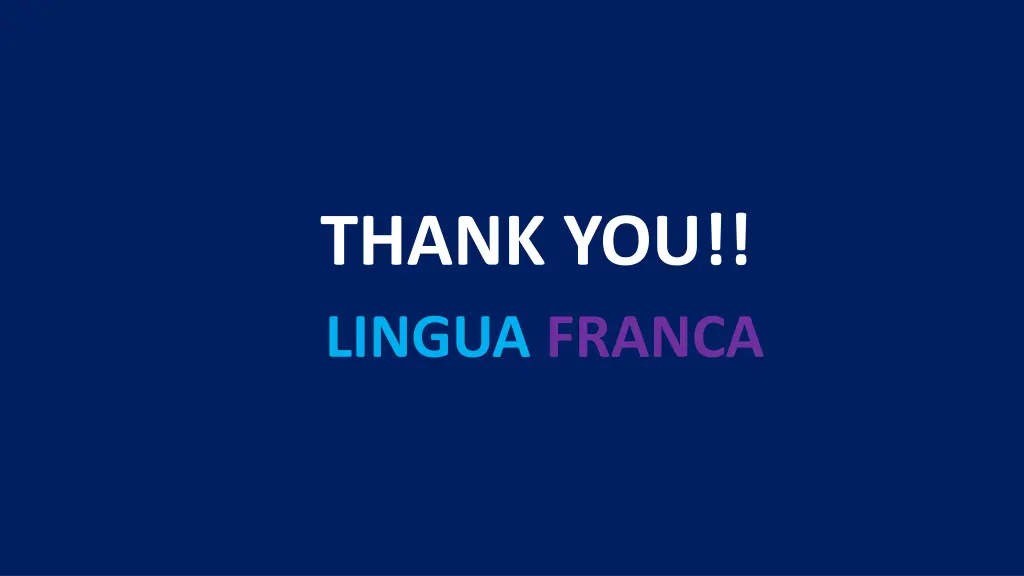 thank you lingua franca