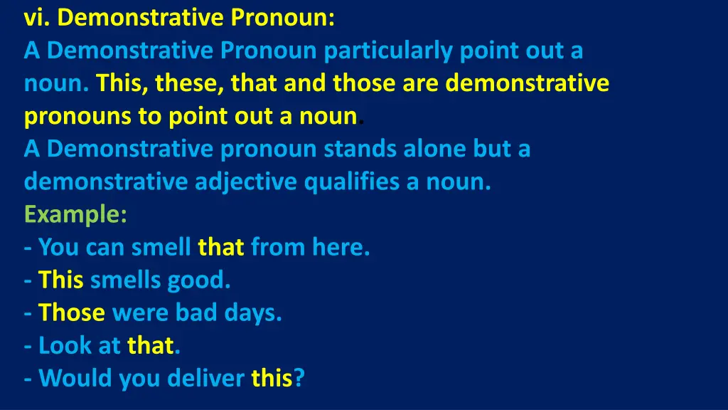 vi demonstrative pronoun a demonstrative pronoun