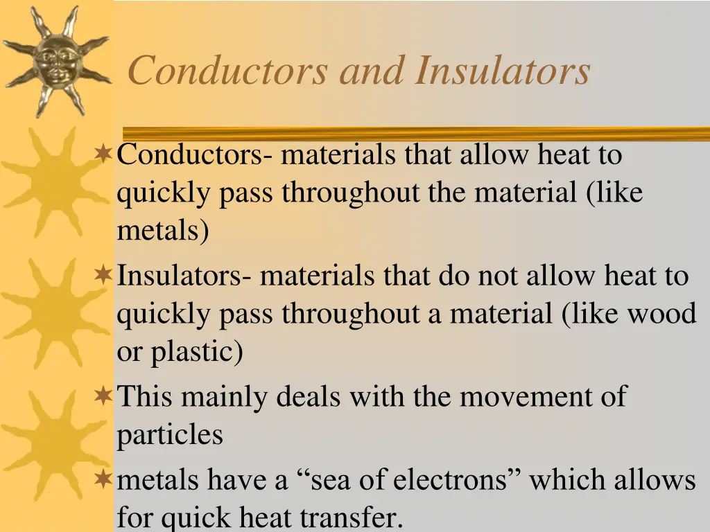 conductors and insulators