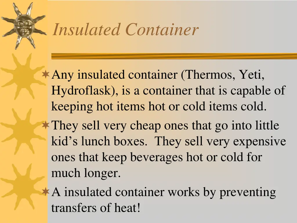 insulated container