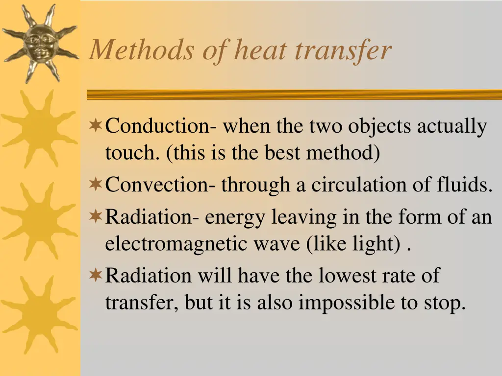 methods of heat transfer