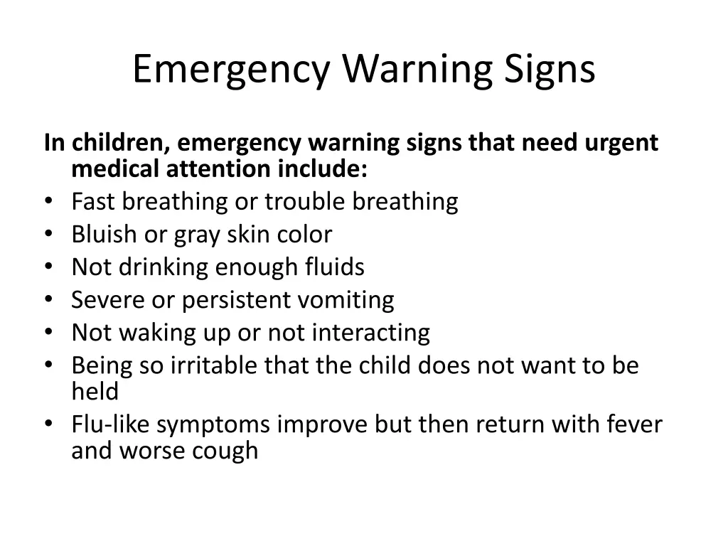 emergency warning signs