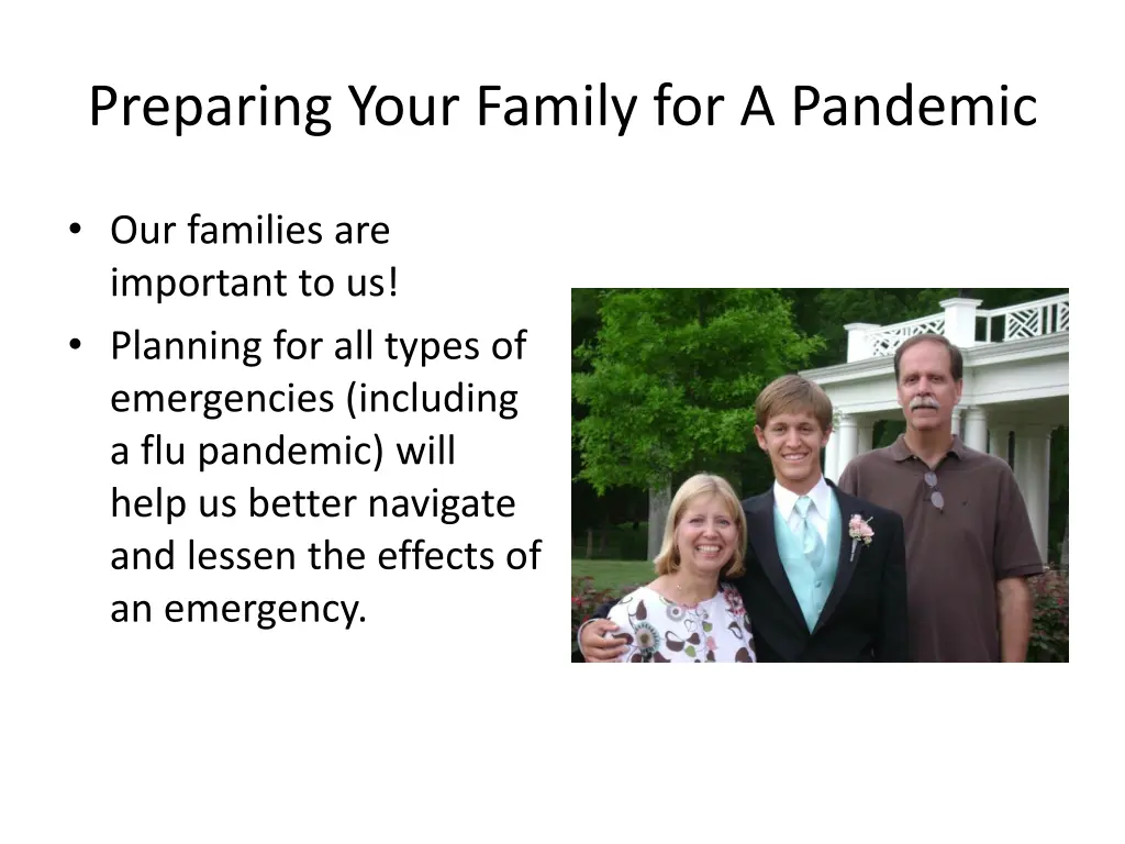 preparing your family for a pandemic