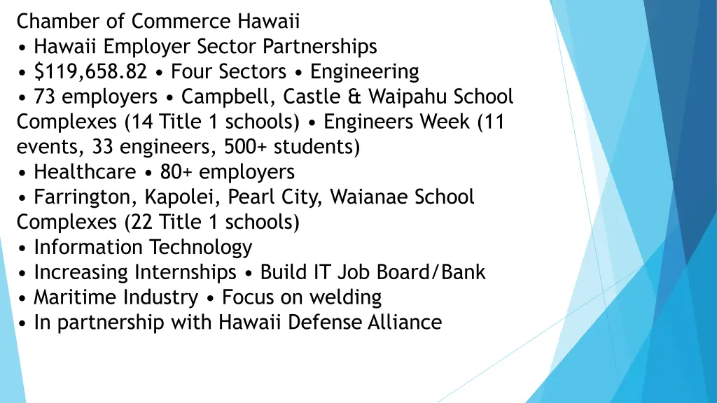 chamber of commerce hawaii hawaii employer sector