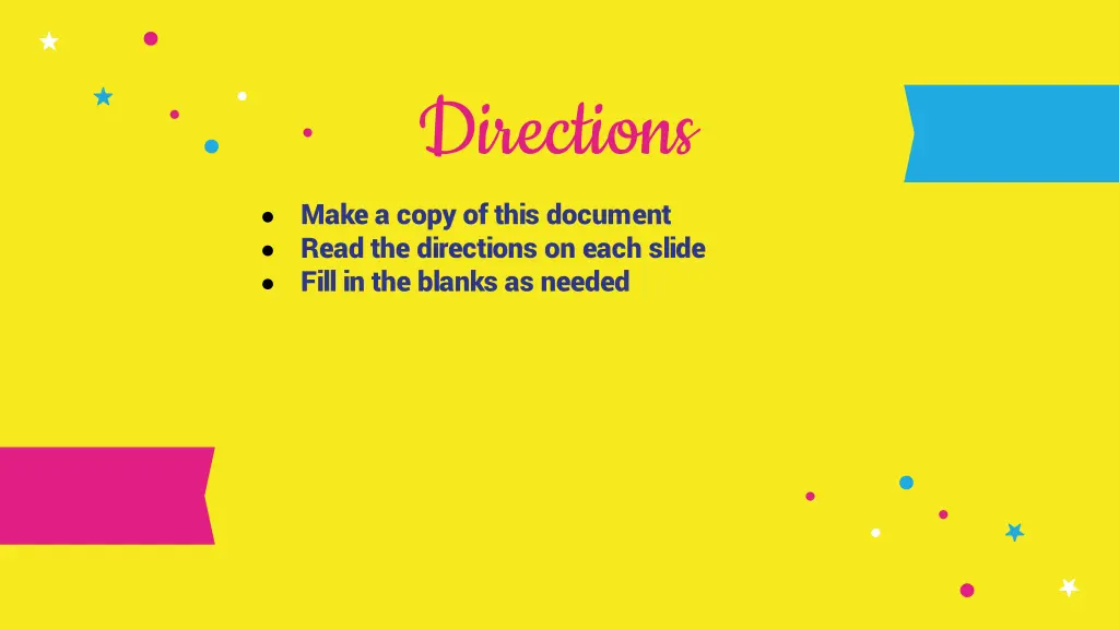 directions make a copy of this document read