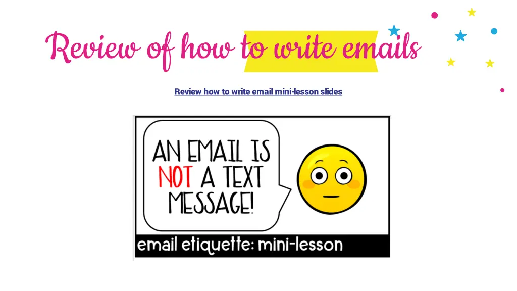 review of how to write emails