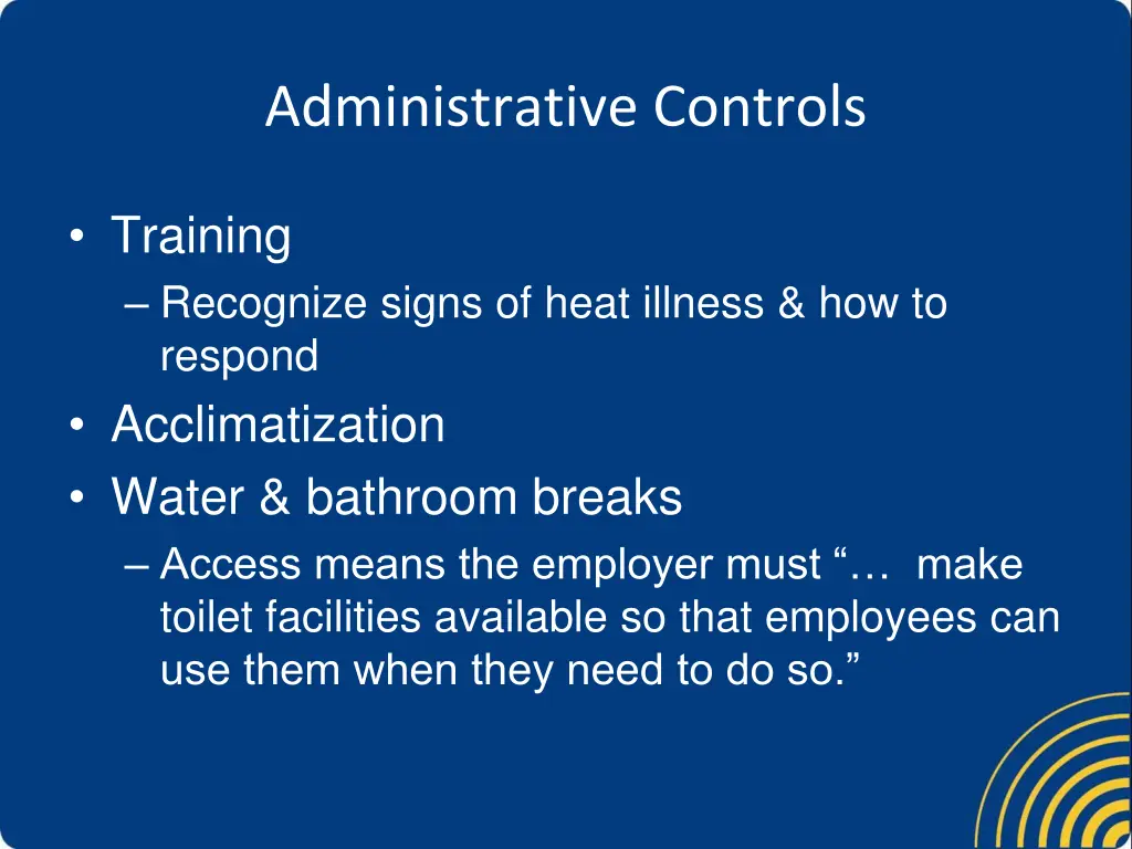 administrative controls