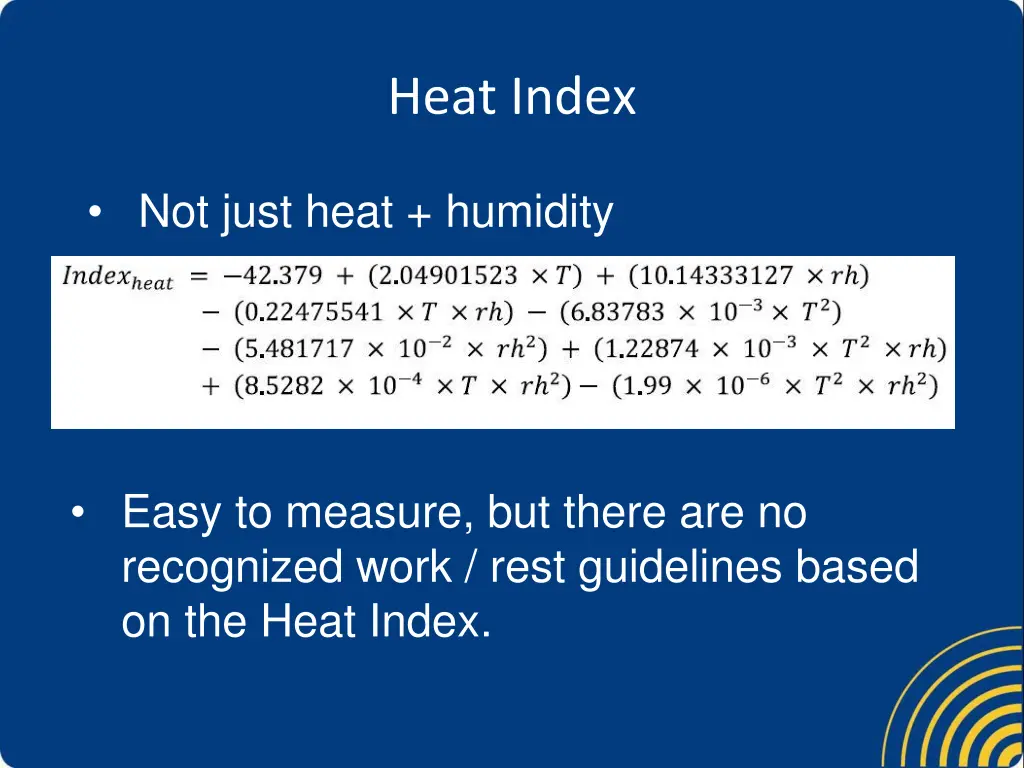 heat index